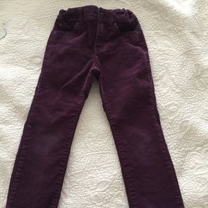 Boys Maroon Corduroy Pants Size 5